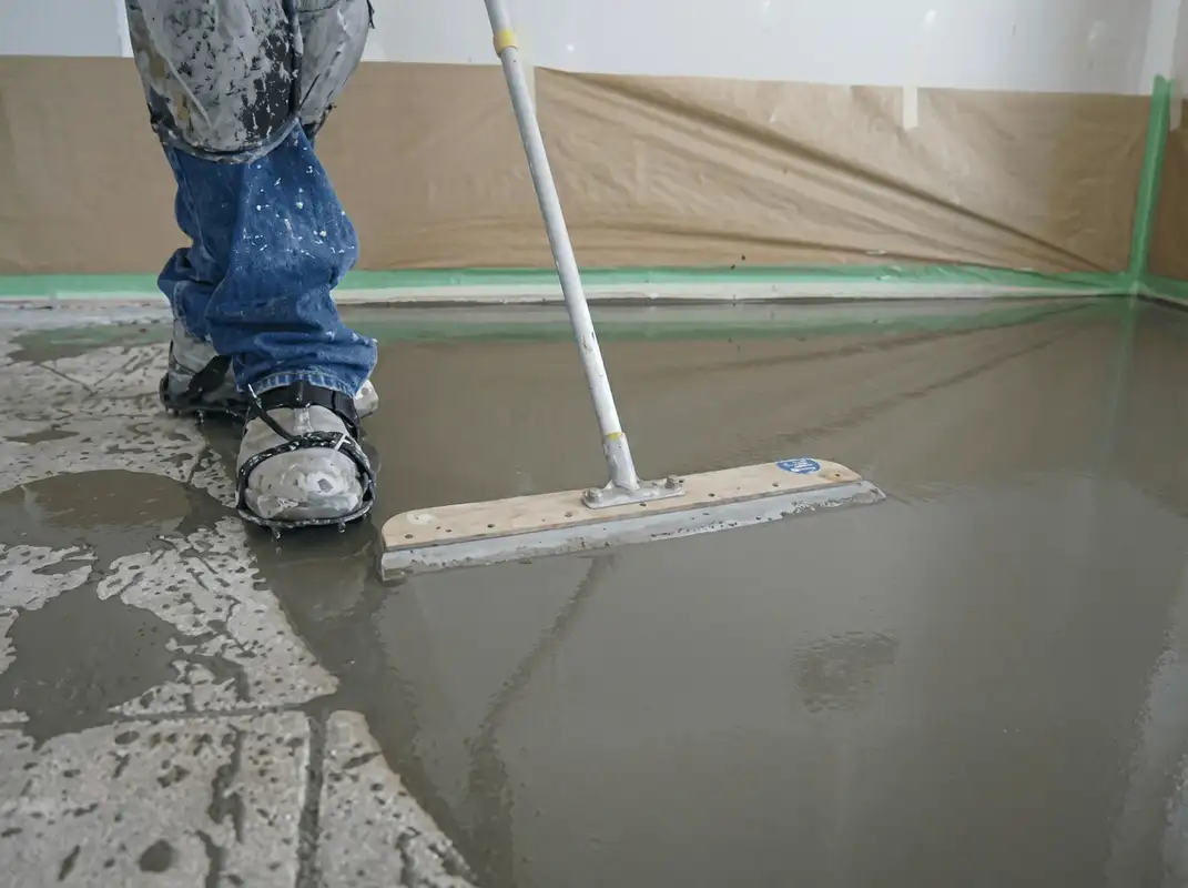 Uneven floor being professionally repaired in Bakersfield, CA